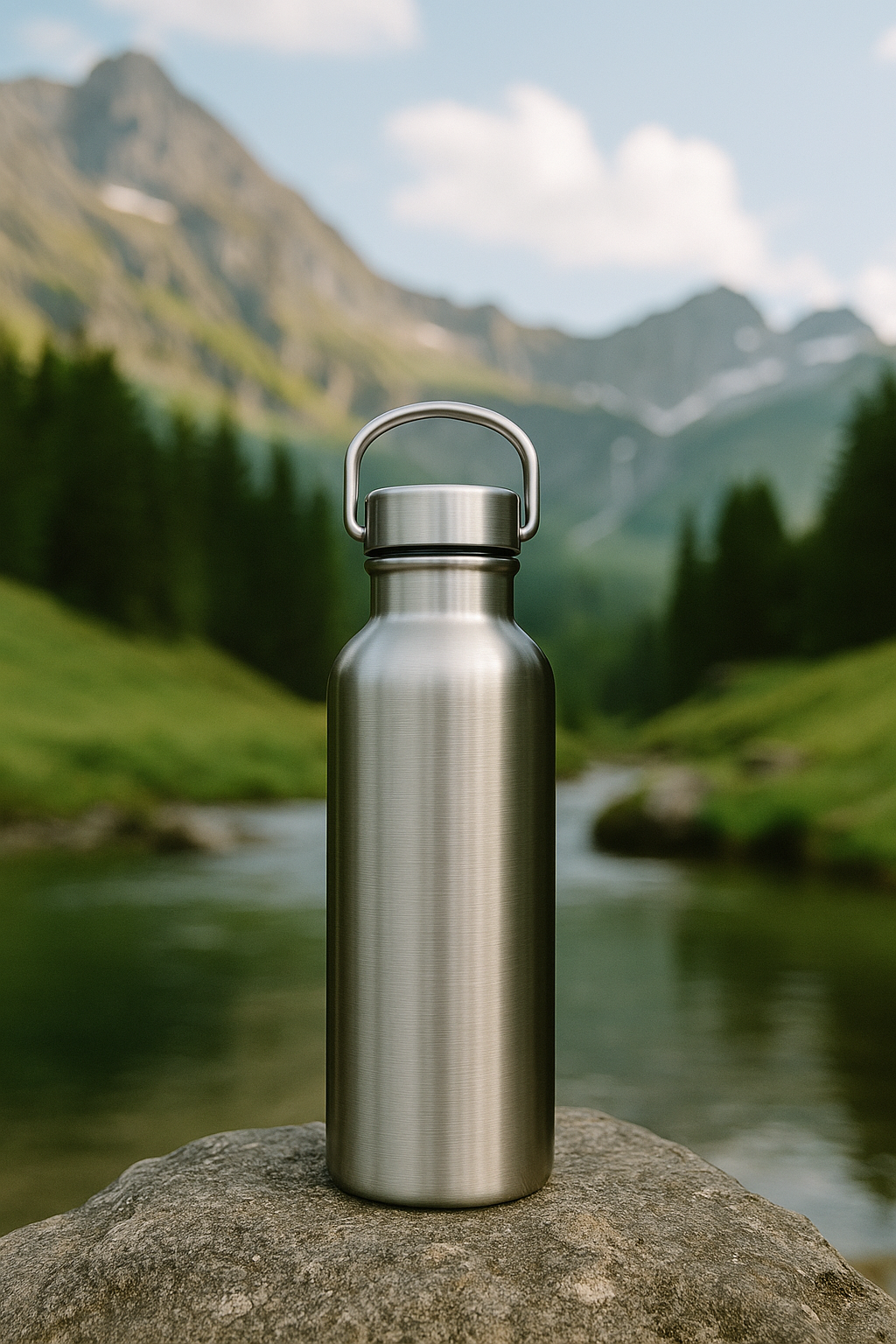 SÜDQUELL Edelstahl Trinkflasche 750 ml – nachhaltig & robust